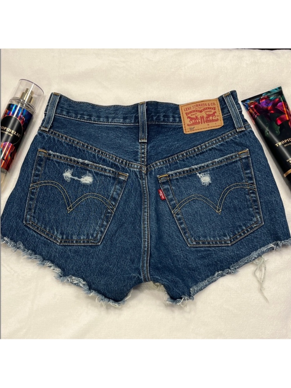 Levi's 501 Dark Wash Denim Shorts